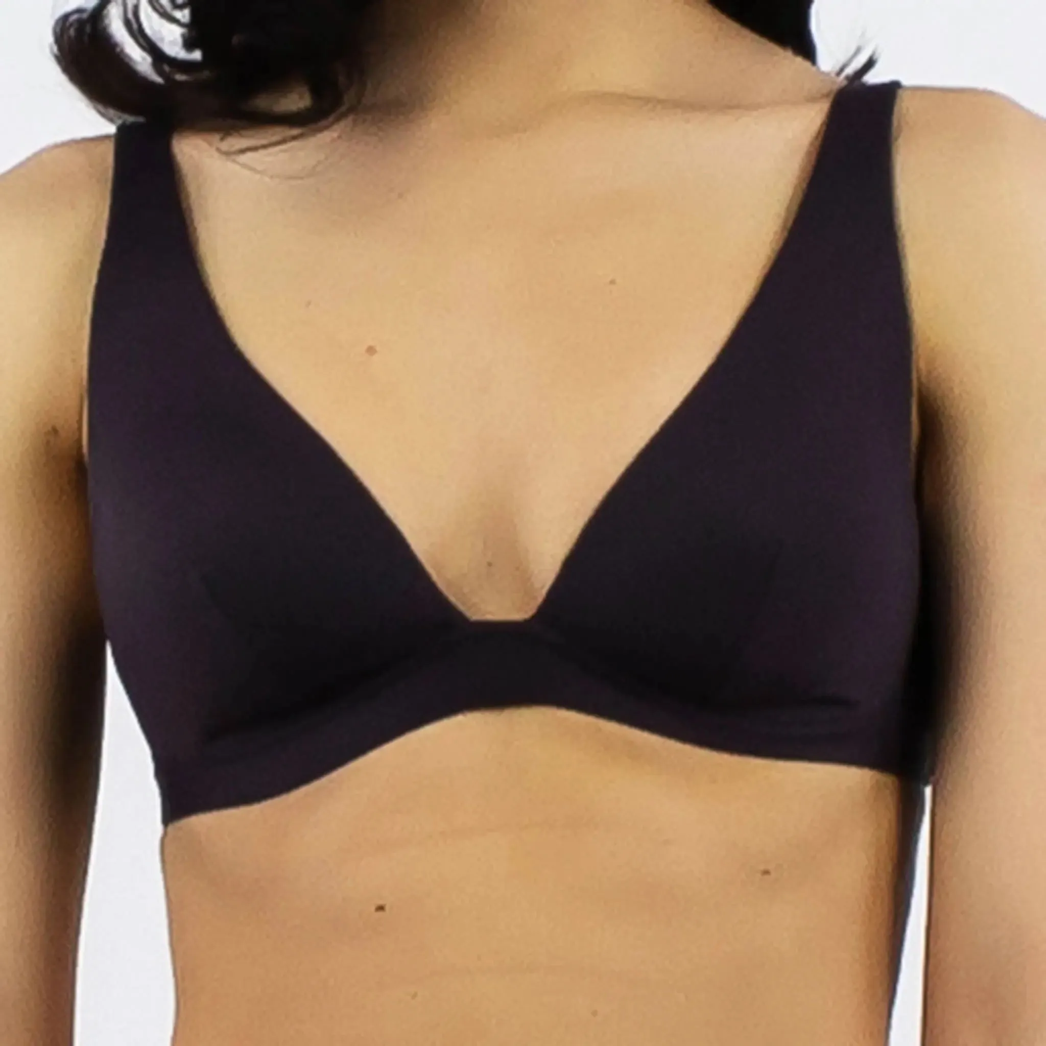 Ultra Padded Black Wireless Triangle Bralette