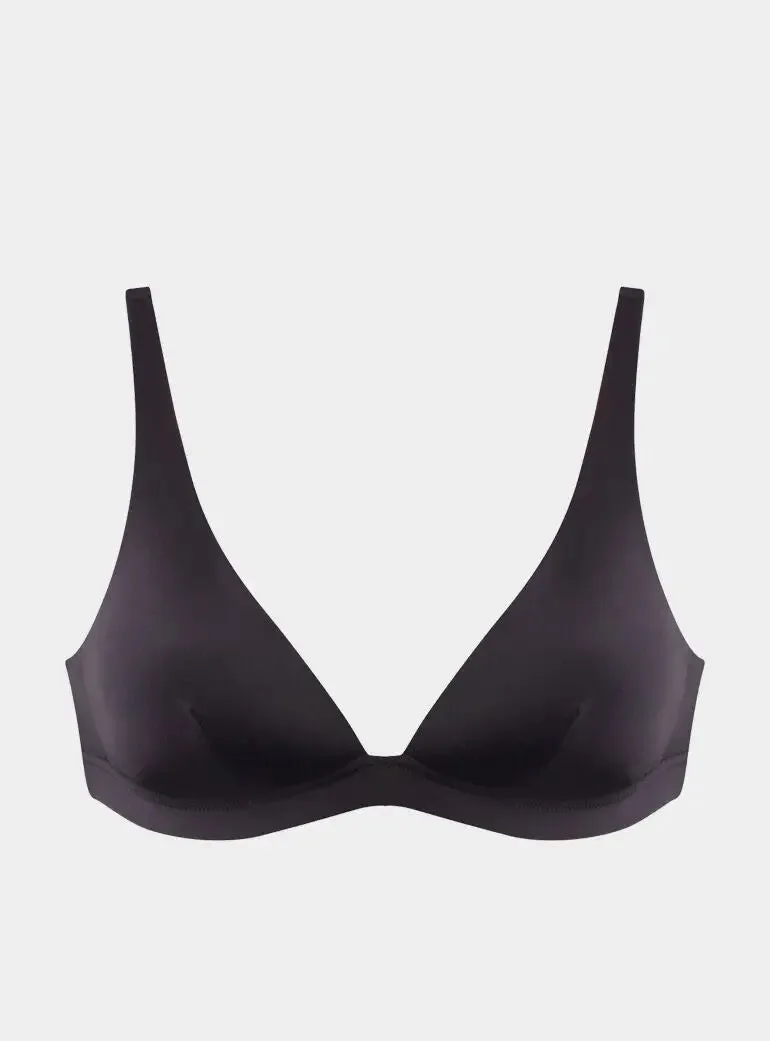 Ultra Padded Black Wireless Triangle Bralette