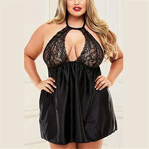 Women's Lace Floral Halter Neck Nightwear.