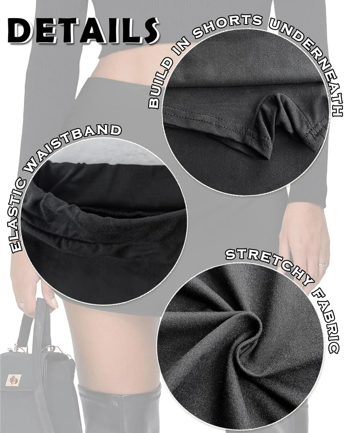 Women's Leopard Print Mini Skirt Short Skorts Elastic Waistband Sexy Bodycon Pencil Cheetah Club Skirts with Shorts