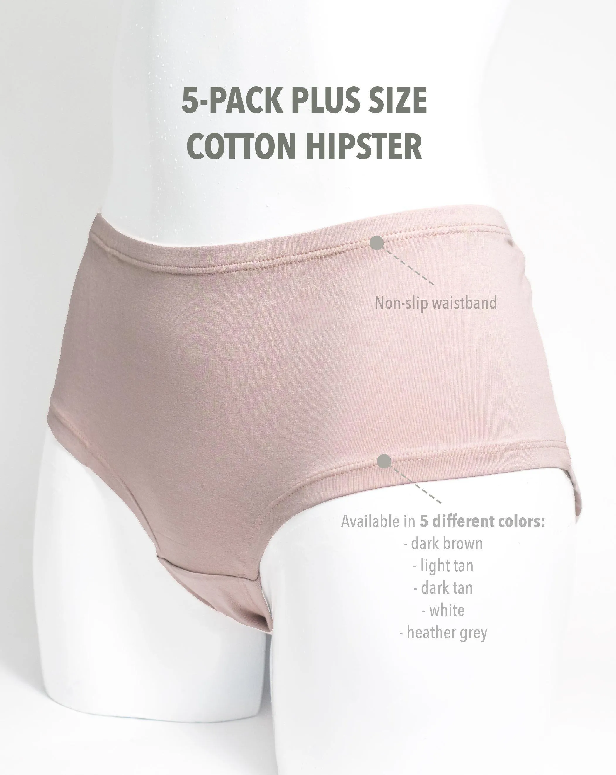 Women's Plus Size Hipsters | Neutral Palette
