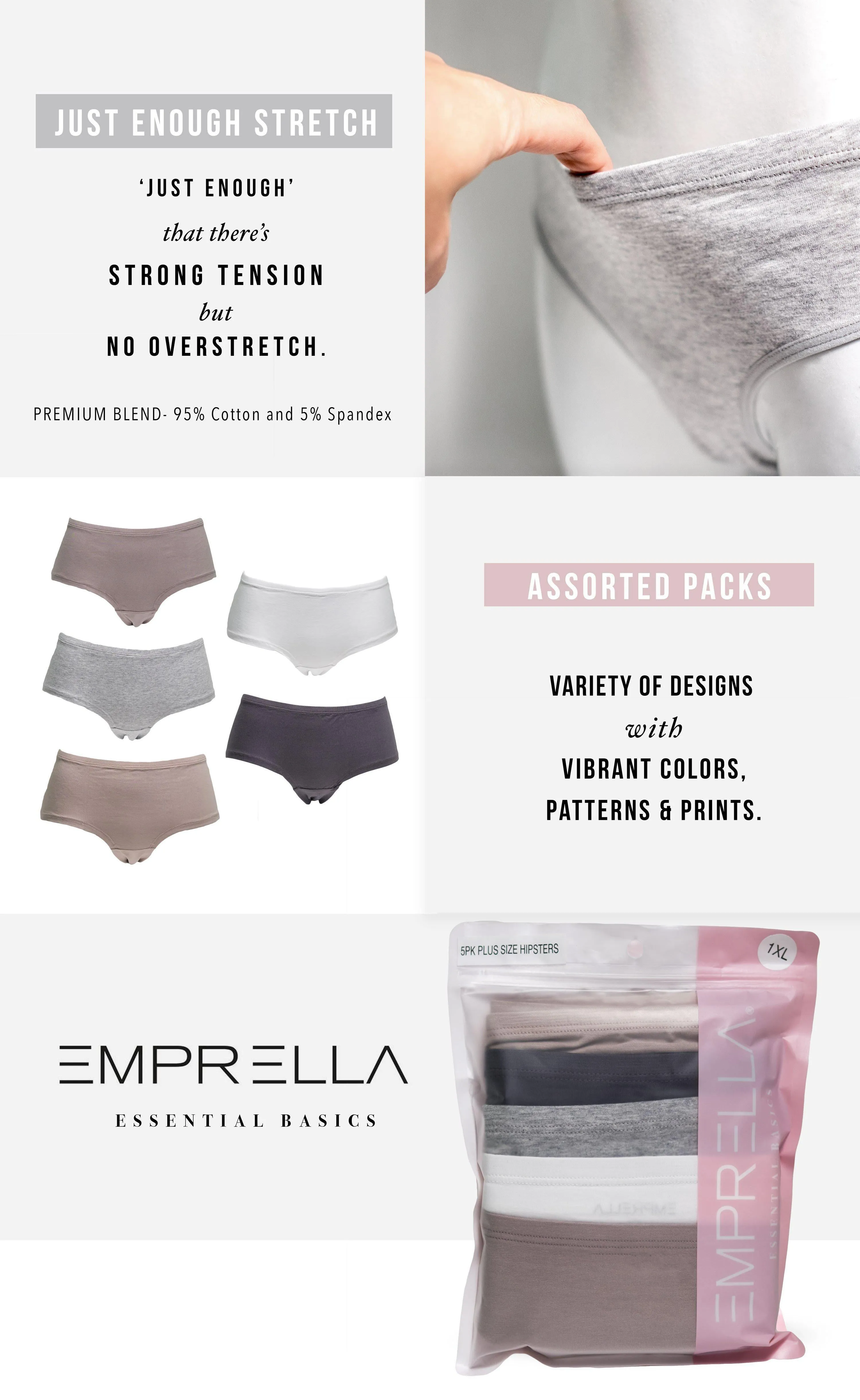 Women's Plus Size Hipsters | Neutral Palette