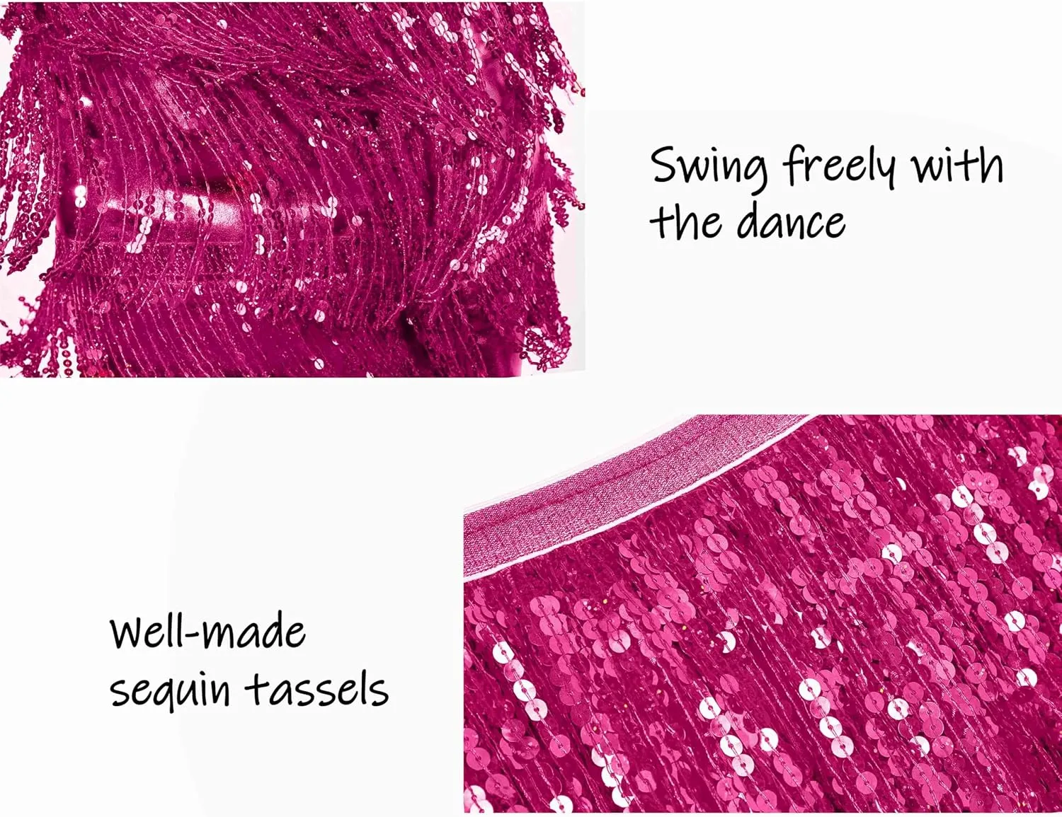 Yoody Full Skirt with Sequin Fringe for Women and Grils